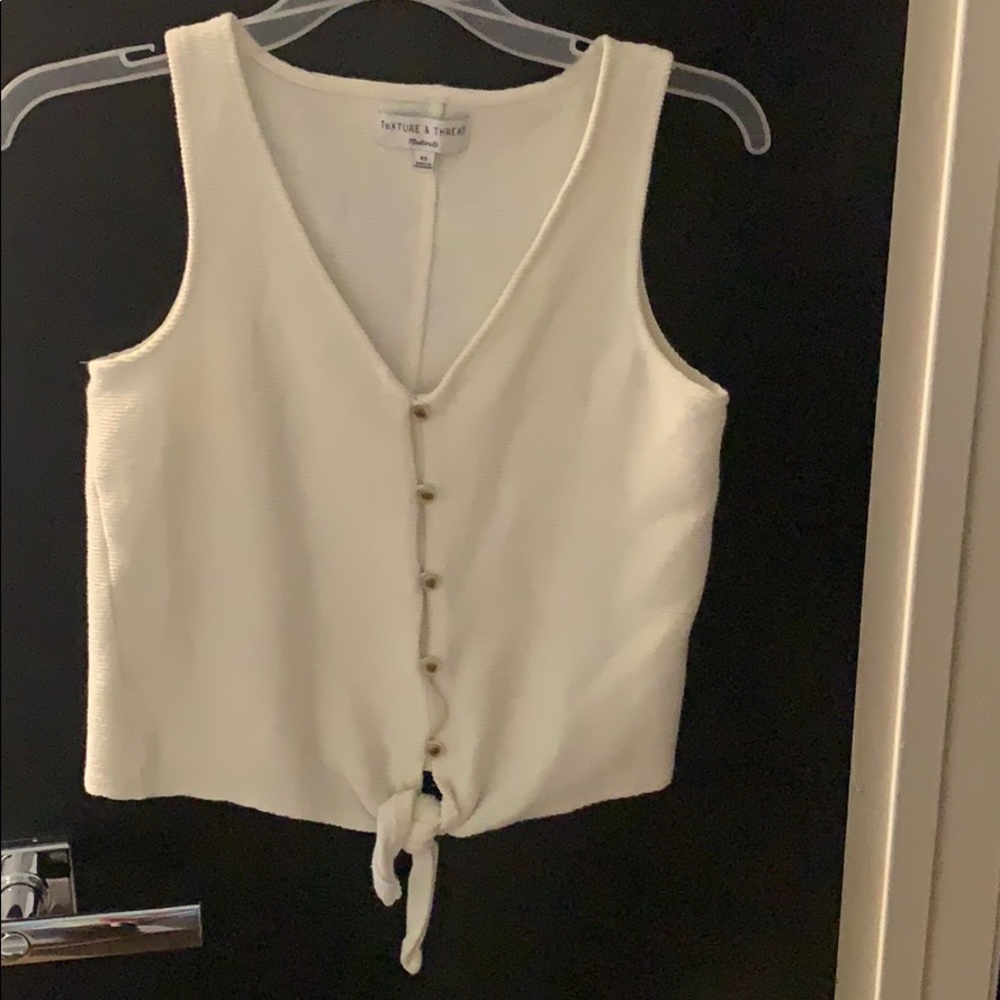 Madewell tank with buttons